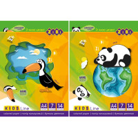 Папір кольоровий, А4, 14 аркушів, 7 кольорів, офсет 70 гм2, KIDS Line