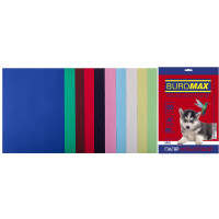 Набір кольорового паперу А4, 80г/м2, DARK+PASTEL, 10цв., 20л.