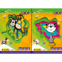 Картон кольоровий, А4, 10 кольорів - 10 аркушів, 230г/м2, KIDS Line /400/
