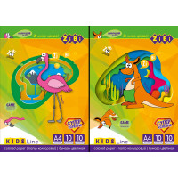 Папір кольоровий (супер кольори), А4, 10 аркушів, 10 кольорів, KIDS Line ціна за 5 шт. //