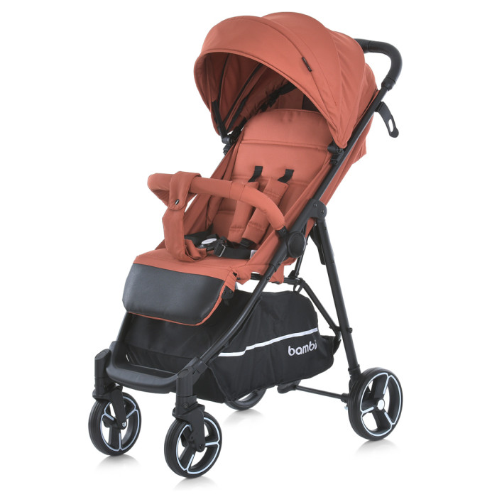 Коляска детская M 4249-2 Orange Matt (1шт) прогулянкова, книжка, помаранчевий