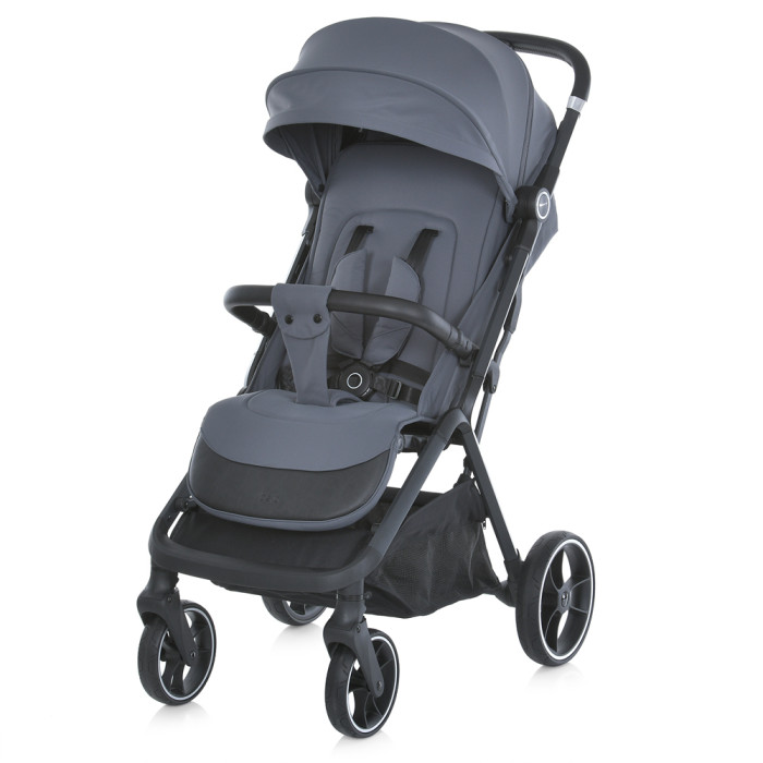 Коляска дитяча ME 1127-S BEYA Midnight Gray (1шт) прогулянкова, до 22 кг, PU колеса 17,5 / 22,5 см, чохол, сірий