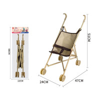 Візочок тростинка пластик, р-р іграшки 47*24*51 см,  12*10*66см /72/