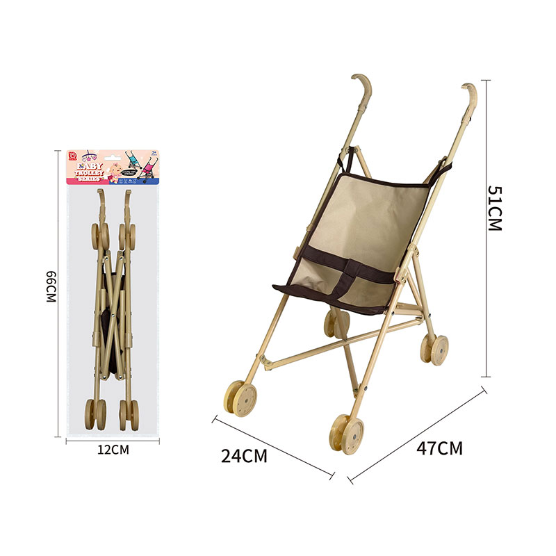 Візочок тростинка пластик, р-р іграшки 47*24*51 см,  12*10*66см /72/