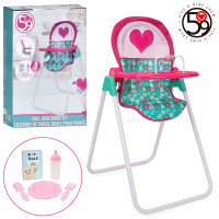 Стілець для годування для ляльки, д39-ш33-в62,5см, аксесуари, 5пр, метал+пластик, в кор-ці, 48-33-9,5см /4/ Стілець для годування для ляльки, д39-ш33-в62,5см, аксесуари, 5пр, метал+пластик, в кор-ці, 48-33-9,5см /4/
