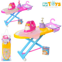 Набір побутової техніки праска 15см, прасувальна дошка 49см, корзина, вішалка, 2 кольори, в п/е 57-18-8см /24/