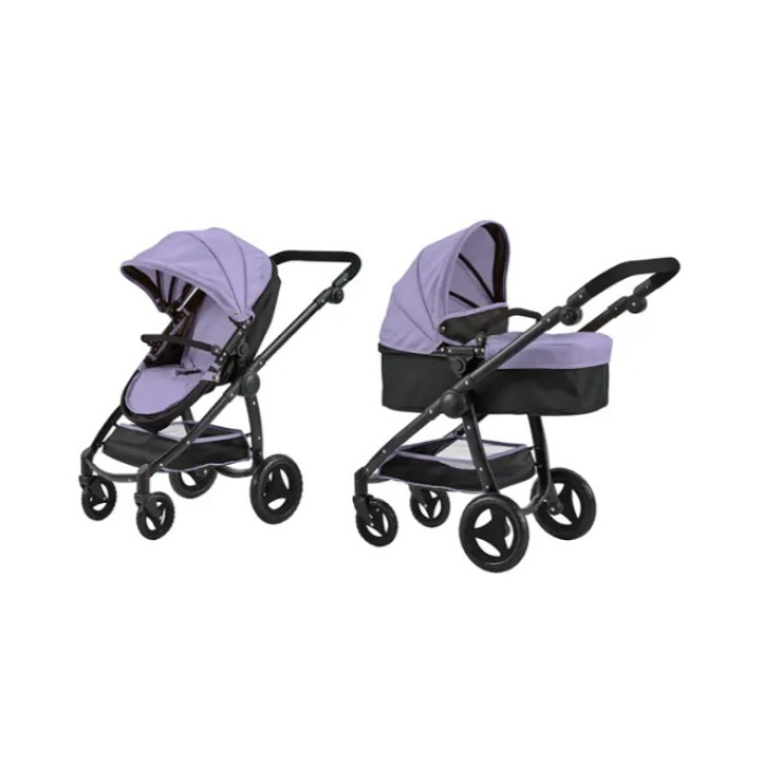 Коляска для ляльки 2в1 CARRELLO ULTRA 9696  PURPLE з сумкою метал.кор.51*14,5*44,5 /1/