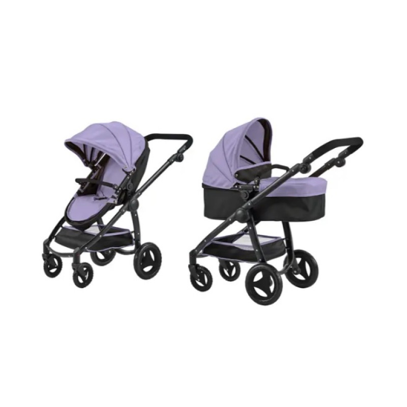 Коляска для ляльки 2в1 CARRELLO ULTRA 9696  PURPLE з сумкою метал.кор.51*14,5*44,5 /1/