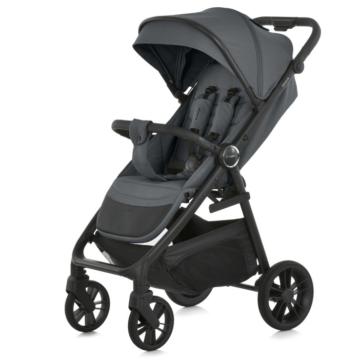 Коляска дитяча ME 1181 DAHLIA Volcanic Gray (1шт)  прогулянкова, до 22 кг, PU колеса 17,5 / 25,4 см, регул.ручка, чохол, сірий