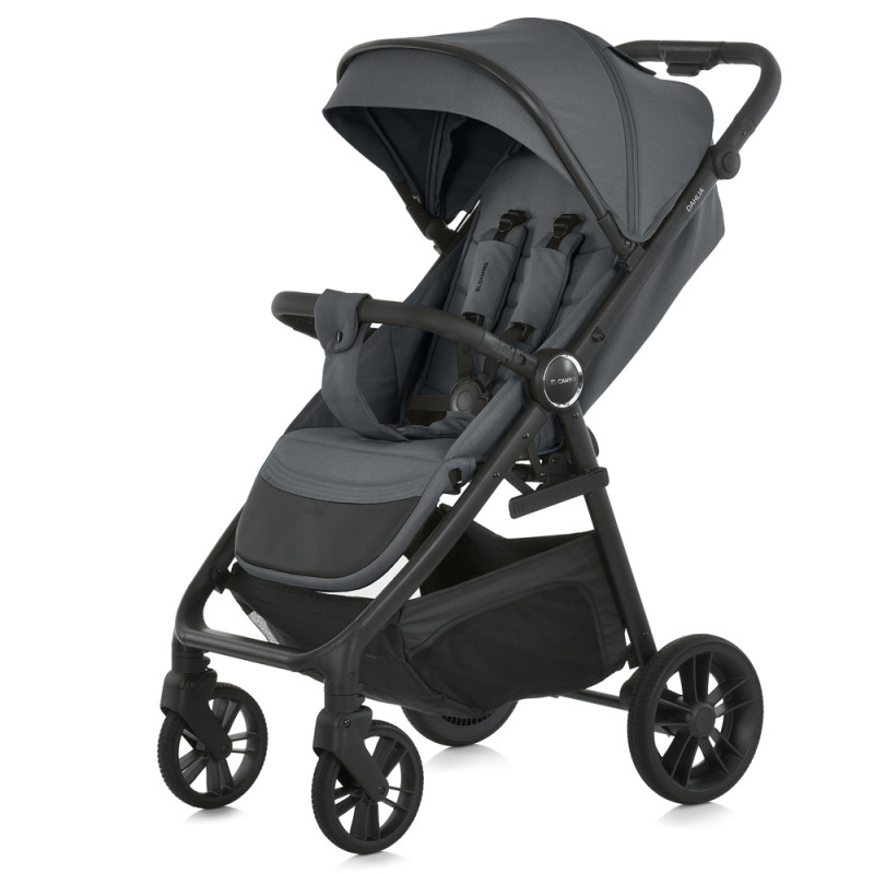Коляска дитяча ME 1181 DAHLIA Volcanic Gray (1шт)  прогулянкова, до 22 кг, PU колеса 17,5 / 25,4 см, регул.ручка, чохол, сірий