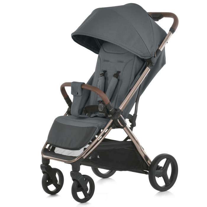 Коляска дитяча ME 1192 AXIS Volcanic Gray (1шт) прогулянкова, до 22 кг, PU колеса 16,5 / 23 см, регул.ручка, чохол, сірий