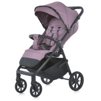 Коляска дитяча ME 1182 MALTA Frost Orchid (1шт) прогулянкова, регул.ручка, москітна сітка, дощовик, підстак., чохол, алюмін., рожевий