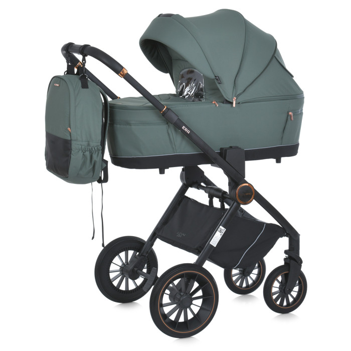 Коляска універсальна 2в1 ME 1100-1 ERA Khaki Green (1шт) люлька+прогул.блок,дощовик, моск.сітка,сумка,алюмин, зелений