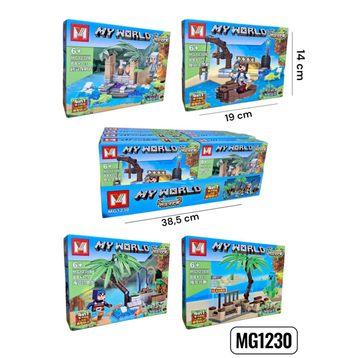 Конструктор МС MG1230 (80+дет.) /12/96/8шт в кор.