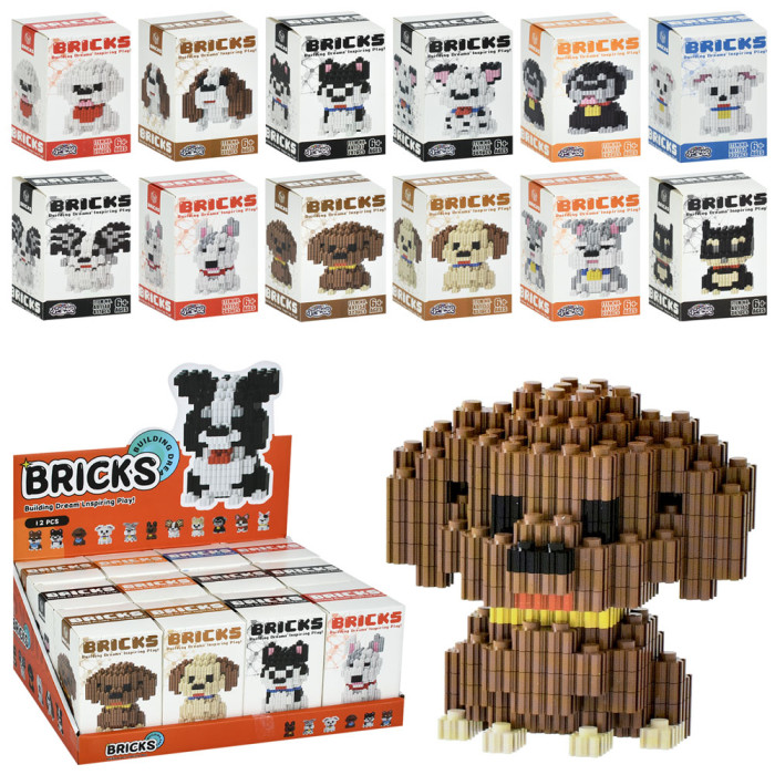 Конструктор собака, від 276дет, в кор-ці, (12видів) /24/288/12шт в кор. 32-13-24см