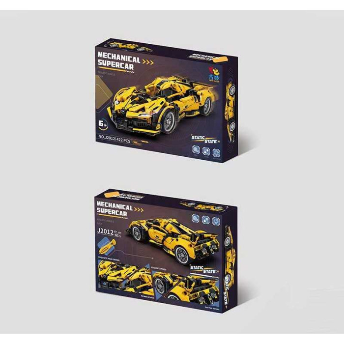 Конструктор “Машинка для перегонів”, 422 деталі, гумові шини, в кор. 35*25*6 см /24-2/