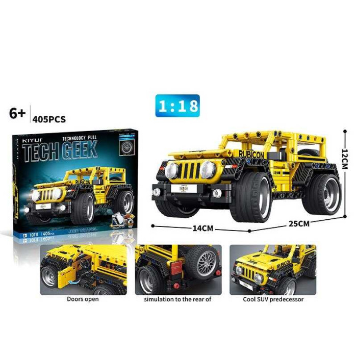 Конструктор “Автомобіль”, 405 деталей, інерція, гумові шини, рухомі елементи, в кор. /24-2/