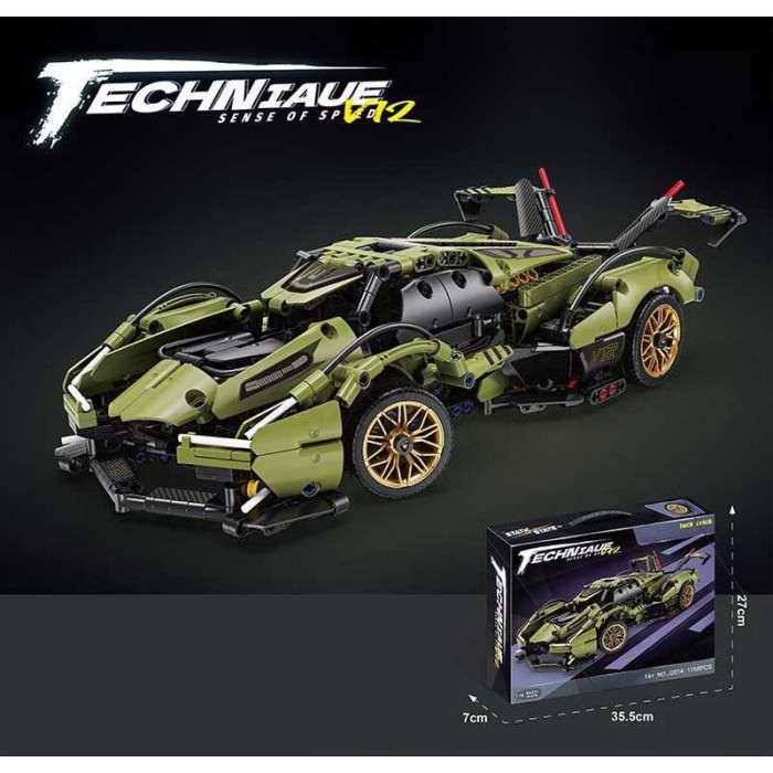 Конструктор  “Автомобіль”, 1158 елементів, гумові шини, в кор. 36*7*27 см /24-2/