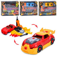 Конструктор на шурупах, машина, шуруповерт-оберт.насадка, викрутка,наліпки, 4 види,на бат-ці,в кор-ці, 32,5-29,5-7,5см /18/ Конструктор на шурупах, машина, шуруповерт-оберт.насадка, викрутка,наліпки, 4 види,на бат-ці,в кор-ці, 32,5-29,5-7,5см /18/