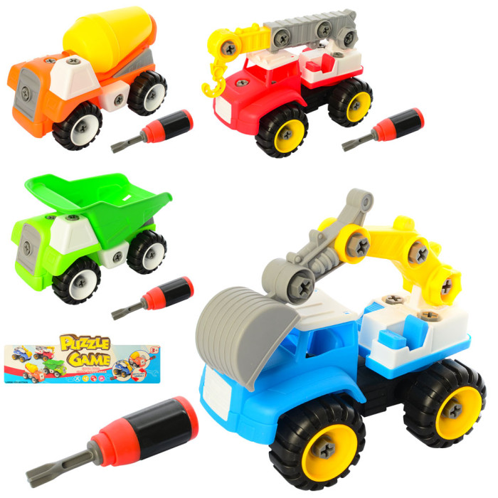 Конструктор на шурупах, будтехніка, 21см, викрутка, кул., 30-27-11 см. /72/