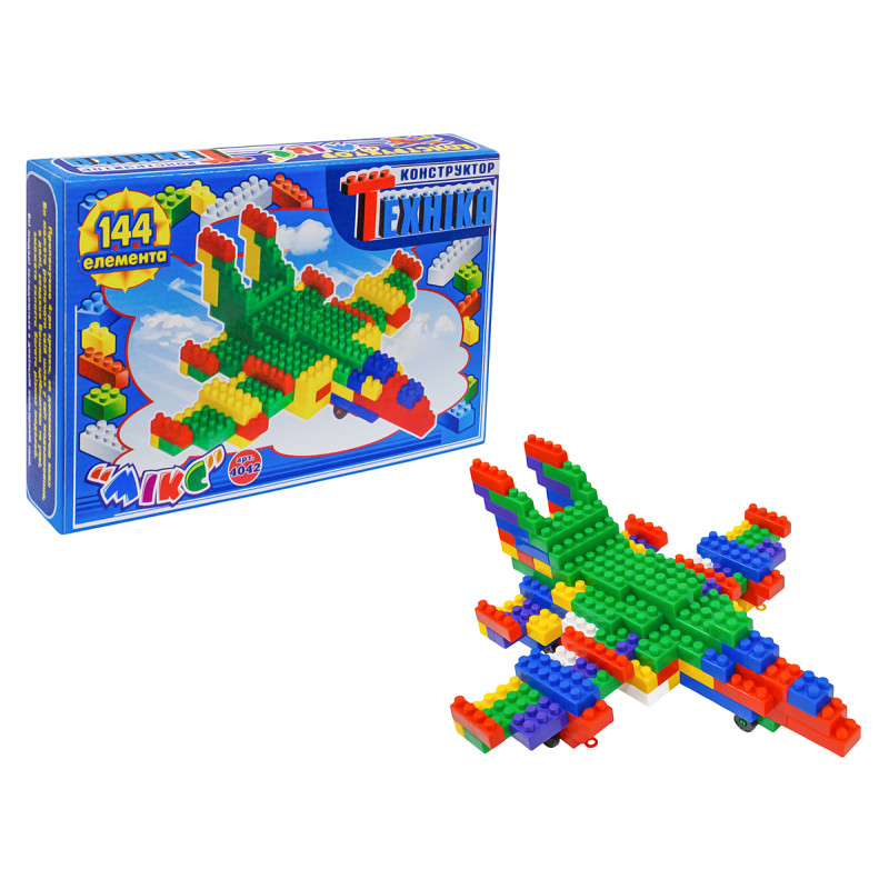 Конструктор  Мікс-Техніка (144 елемента) дрібні деталі