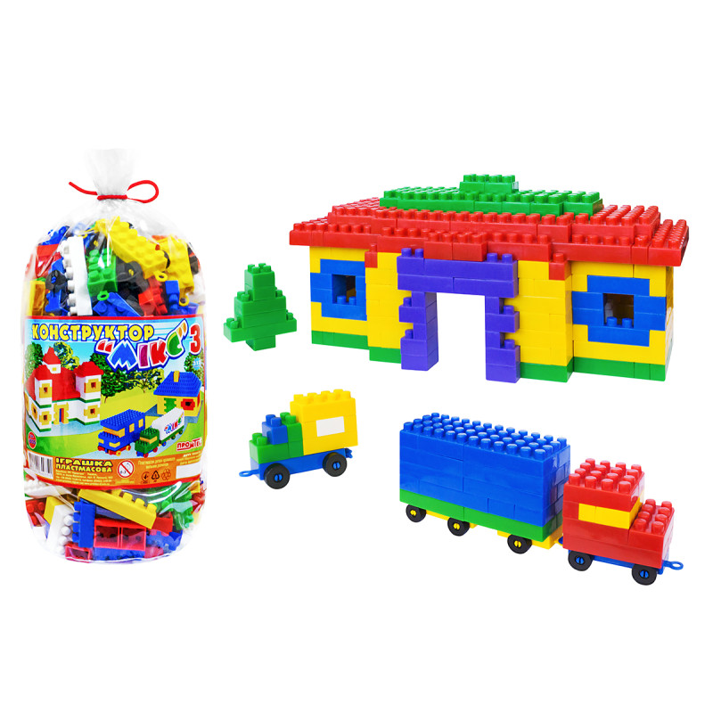 Конструктор  Мікс-3 (312 елементів) дрібні деталі