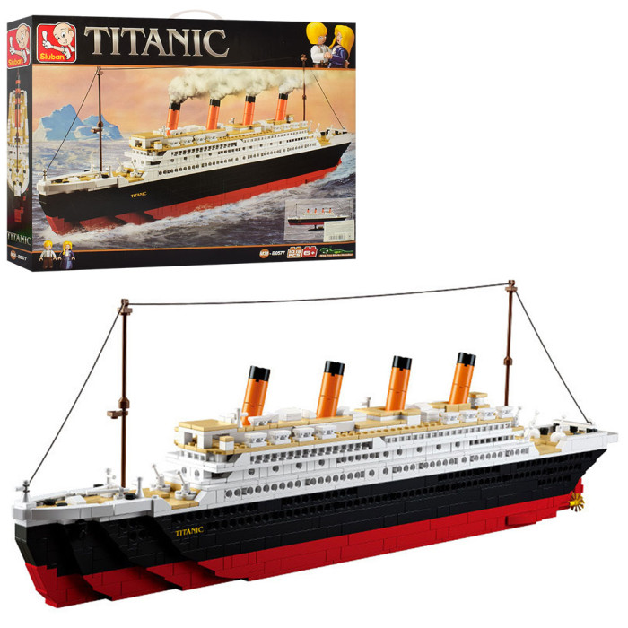Конструктор SLUBAN Titanic, 651-280мм, фігурки, 1012дет, в кор-ці, 64-48-9см /6/