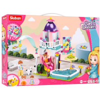 Конструктор SLUBAN будиночок/ігр.майданчик,басейн,фігурки,230дет,в кор.,33-24-5,5см /16/