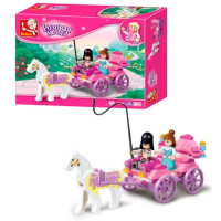 Конструктор SLUBAN карета, принцеса, 99 деталей, в кор-ці, 19-14-4,5см /72/