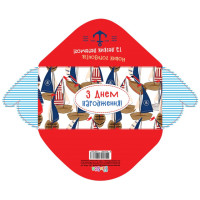 Конверт для грошей простий КВ-20-132 З днем народження укр. ціна за 10 шт.