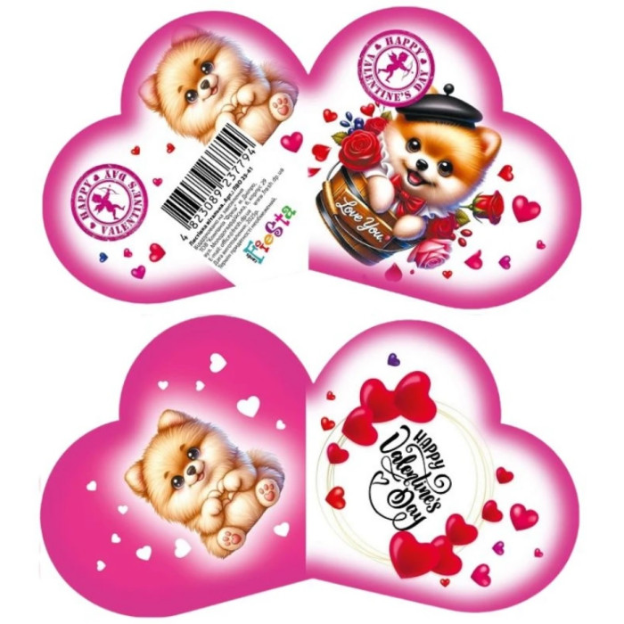 Листівка вітальна ЛВО25-41 Валентинка 151х82мм, ціна за 10 шт. //