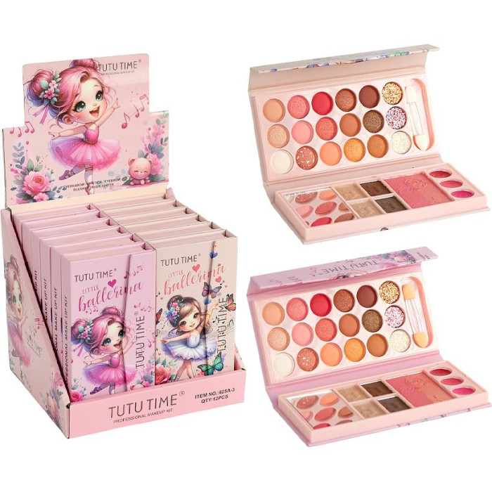 Палетка 13,5*7*2 см з декоративною косметикою 625A-3