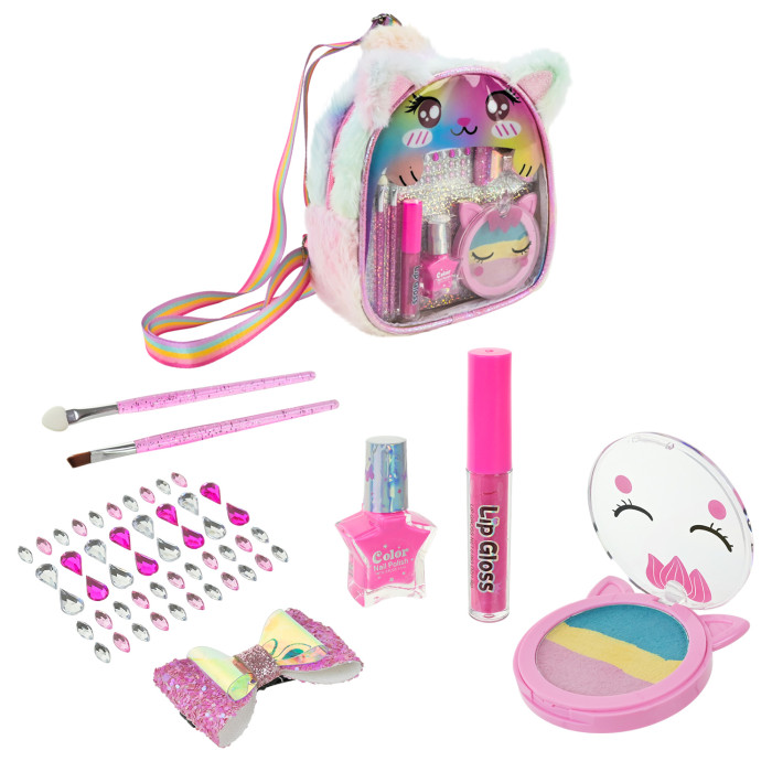 Косметика набір тіні для повік, лак, аксес рюкзак 15*7,5*19см /24-2/