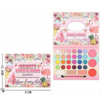 Косметика палетка, 30 кольорів, пензлик, дзеркальце, у плівці /144-12/