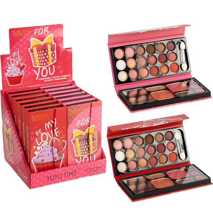 Палетка 13,5*7*2 см з декоративною косметикою 625B-1