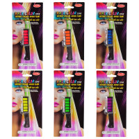 Косметика крейда для волосся, мікс 6 кольорів планш. 20см /240/