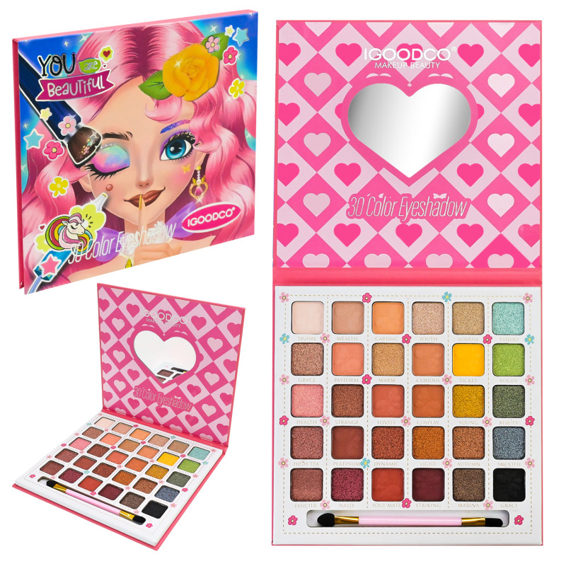 Косметика палетка тіней, аксес кор. 15*20*2см /144-12/