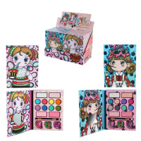 Косметика , палетка тіней для повік, помада, пензлик /16/192/12шт в кор. 12,5*16,5*2  см