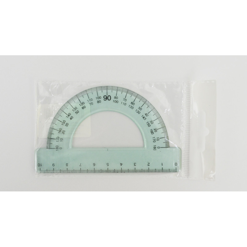 Транспортир 180 (пласт, шовкографія, у пакеті) 10 шт. у уп. //