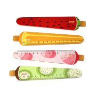 Лінійка дерев'яна фігурна 12см Фрукти //