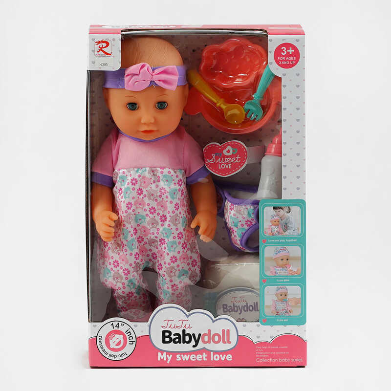 Пупс висота 35 см, п’є, ходить в туалет, аксесуари, в кор. /24/