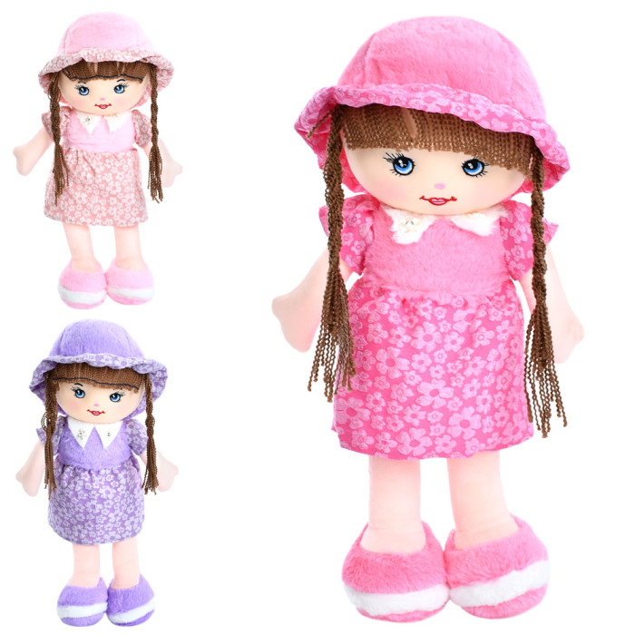 Лялька м'яконабивна, 40см, петелька, 3 кольори, у п/е, 19-40-10см /50/