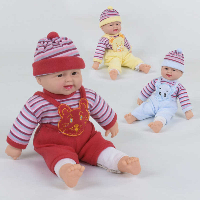 Пупс-сміхотун 3 види, сміється, в п/е, 40 см, МІКС ВИДІВ /80-2/