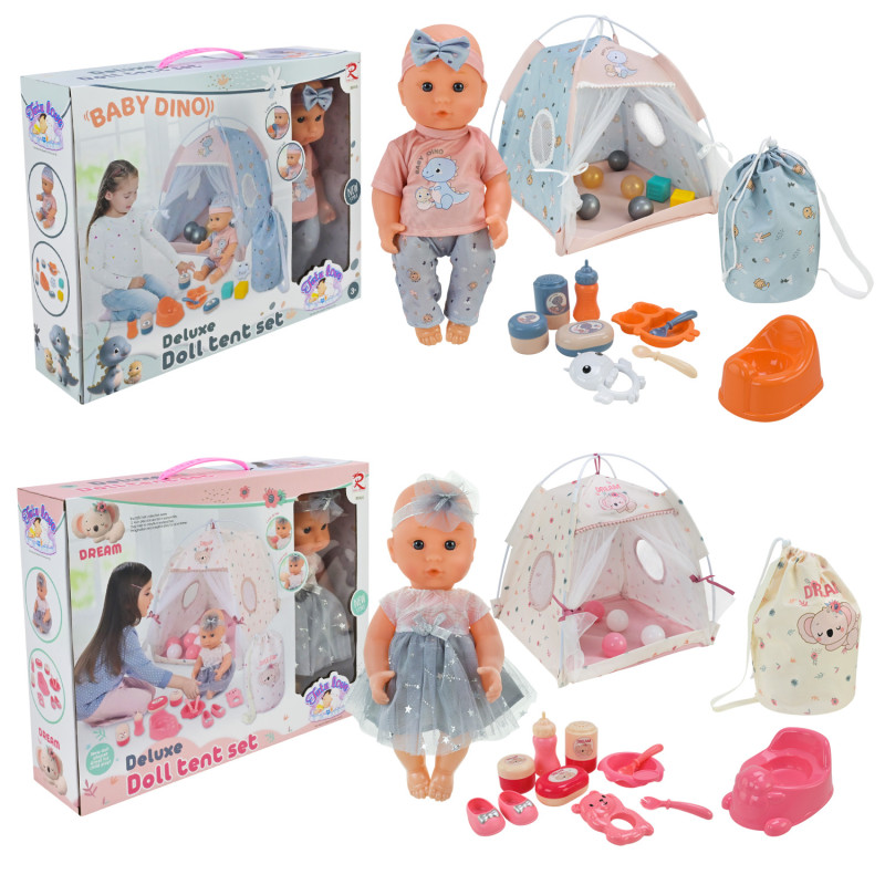 Набір іграшковий мікс 2 види, пупс, аксес кор.43*10*33см /18-2/