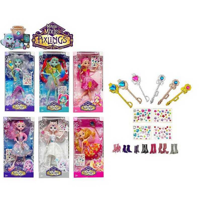 Лялька 25 см, шарнірні суглоби, аксесуари, наліпки, в кор.,  МІКС ВИДІВ /144-2/