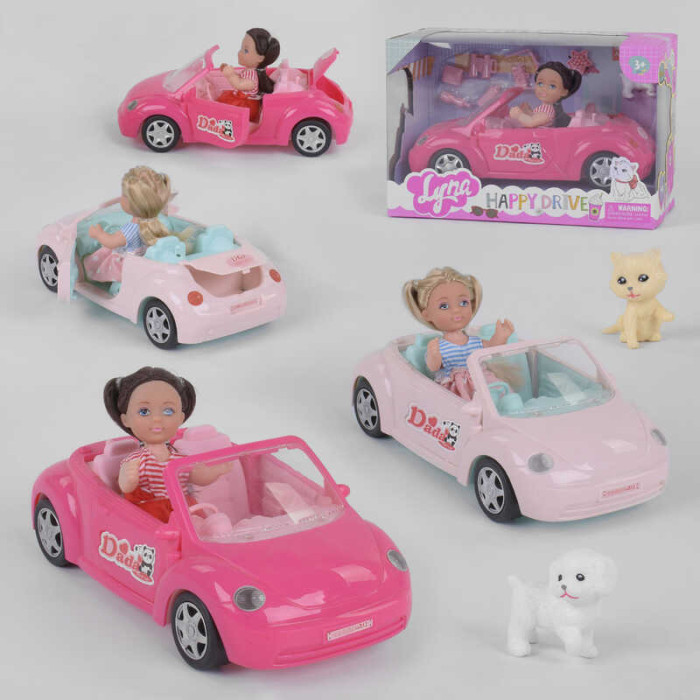 Лялька 2 види, машина, улюбленець, аксесуари, в кор. /36-2/