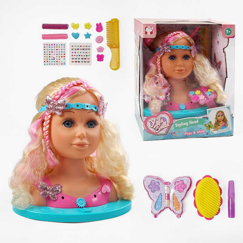 Манекен для зачісок манекен для зачісок та макіяжу, світловий ефект, з аксесуарами, в кор. /8/ Манекен для зачісок манекен для зачісок та макіяжу, світловий ефект, з аксесуарами, в кор. /8/