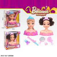 Голова для зачісок мікс 2 види, аксесуари для волосся, у кор. 18*9,3*20 см /72-2/ Голова для зачісок мікс 2 види, аксесуари для волосся, у кор. 18*9,3*20 см /72-2/