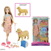 Лялька Sariel 29см 92023-A з песиком і новонародженими цуценятами кор.32*6*21 /96/