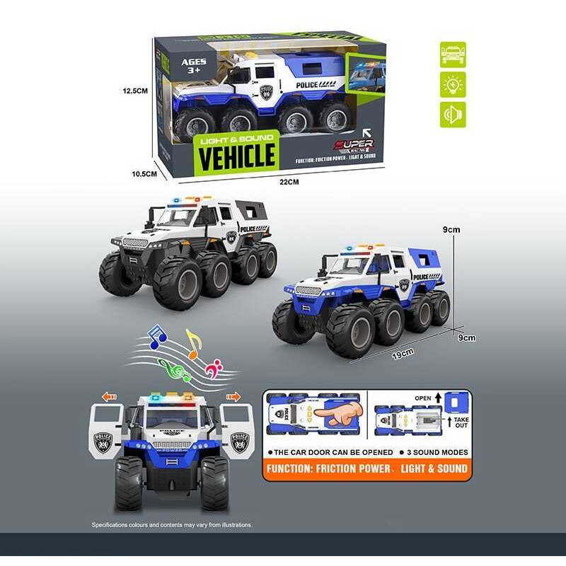 Джип 2 кольори, звуки, підсвічування, інерція, дверцята відкриваються, в кор. /84-2/